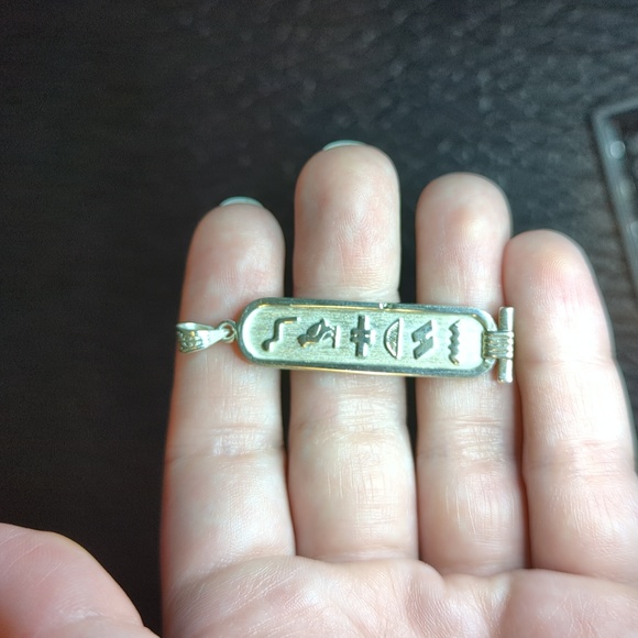 Sterling Silver Egyptian Cartouche Pendant from Egypt - Picture 3 of 7